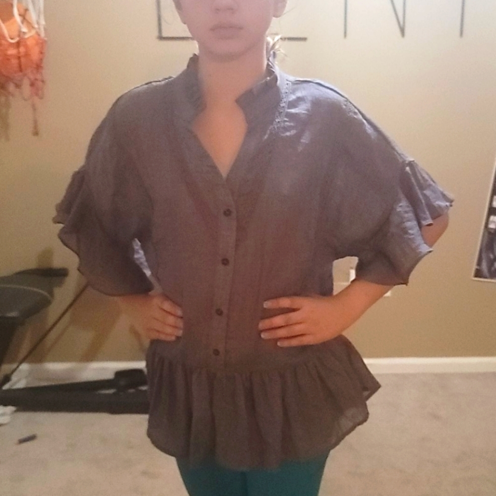 Blue jean blouse